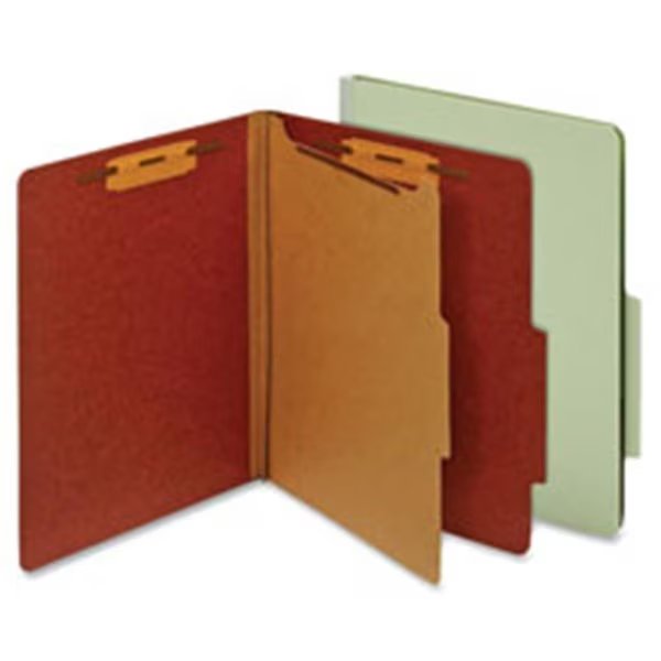 Bonded Fastener Classification Folders 2 Divider, Green, Officespace, Mfr#: OF1625144