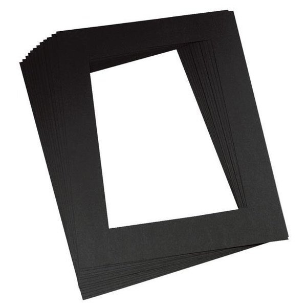 Pacon 003879 Pre-Cut Frame Mat; 9 x 12 In; Black; Pack Of 12, Pacon Corporation, Mfr#: 3879