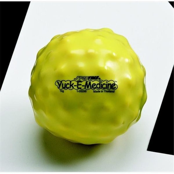Sportime 021252 2.2 Lbs. - 5 In. Yuck-E-Medicine Ball - Yellow, Sportime, Mfr#: 21252