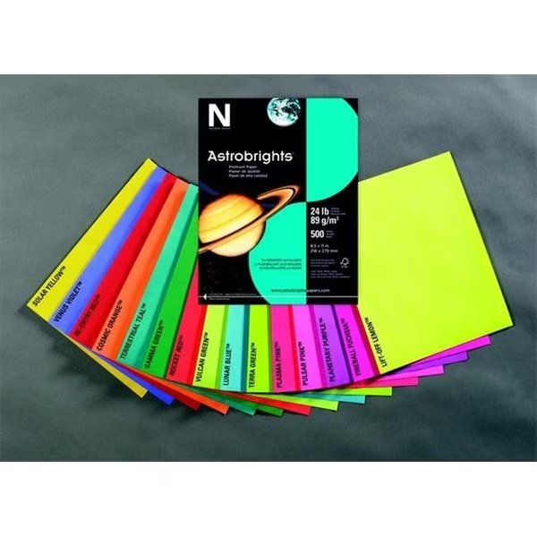 Astrobrights 075825 Acid-Free Copy Paper; Pulsar Pink, Astrobrights, Mfr#: 75825