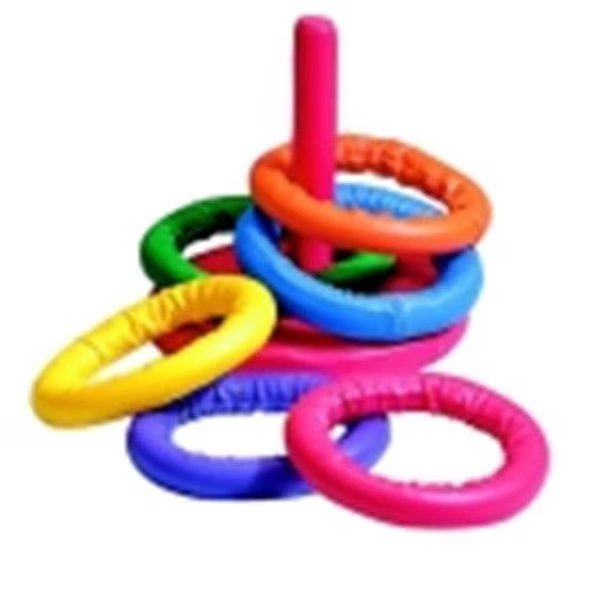 Sportime Soff-Ring Toss Game; Set 6 Rings & 1 Base With Post, Sportime, Mfr#: 401040
