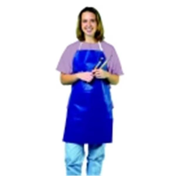 Sax Easy-To-Clean Vinyl Student Apron - 17 x 29 in. - Blue, Sax, Mfr#: 451226