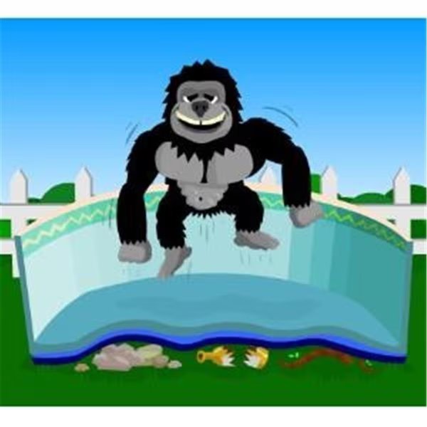 28' Round Gorilla Bottom Floor Padding, Olympian Athlete, Mfr#: OL2662508