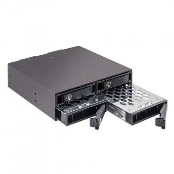 IOCrest SY-MRA25038 4 Bay 2.5 in. SATA Drive Mobile Rack for 5.25 in. Drive Bay, Iocrest, Mfr#: SY-MRA25038