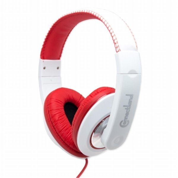 Binaural Design Red / White Headset with 40mm Speaker at 20Hz - 20kHz, Over Head, On Ear, Skilledpower, Mfr#: SK132073