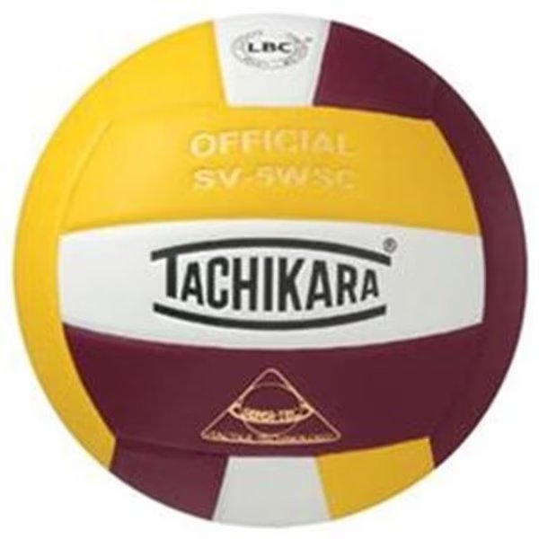 Tachikara SV5WSC.GWC Sensi-Tec Composite High Performance Volleyball - Gold-White-Cardinal, Tachikara, Mfr#: SV5WSC.GWC