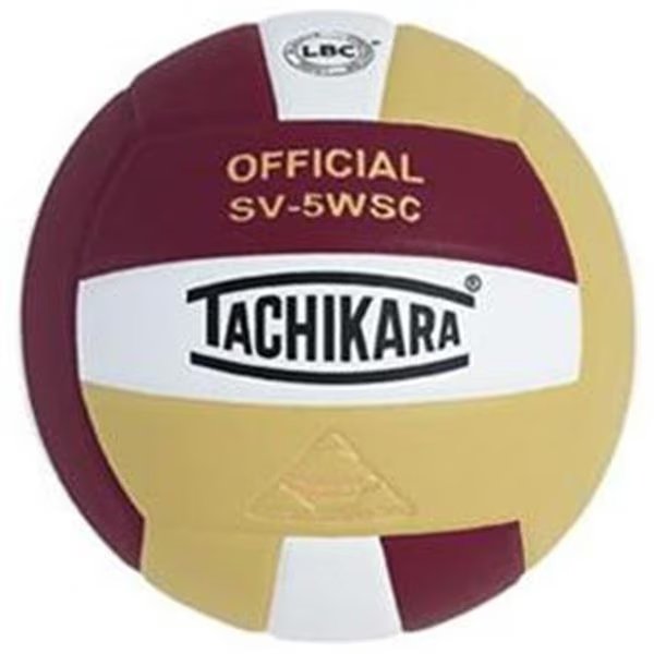 Tachikara SV5WSC.CWVG Sensi-Tec Composite High Performance Volleyball - Cardinal-White-Vintage Gold, Tachikara, Mfr#: SV5WSC.CWVG