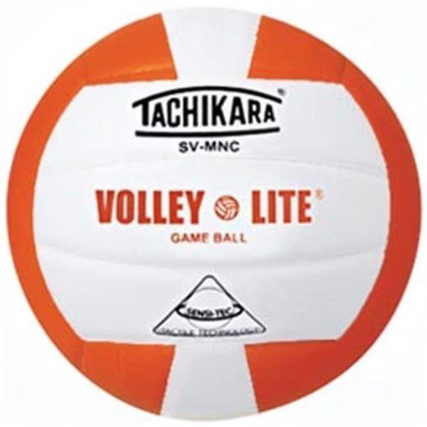 Tachikara SVMNC.ORW Volley-Lite Volleyball - Orange-White, Tachikara, Mfr#: SVMNC.ORW