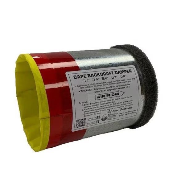 Tamarack TTi-cbd6 6 In. Backdraft Damper, Tamarack, Mfr#: TTi-cbd6