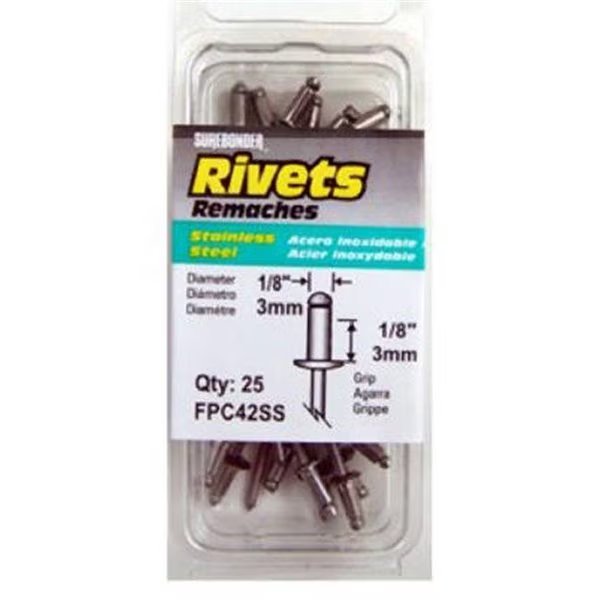FPC FPC42SS Surebonder 25 Pack Short Stainless Steel Rivet, Fpc, Mfr#: 652420