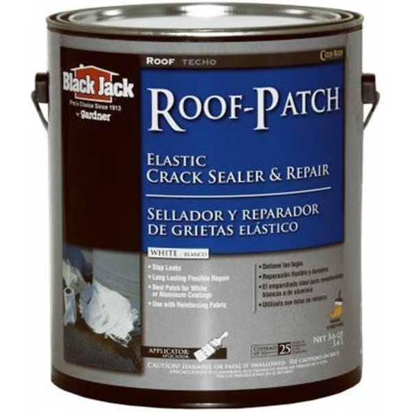 Gardner-Gibson 5227-1-20 Black Jack White Acrylic Roof Patch; 3.6 qt.