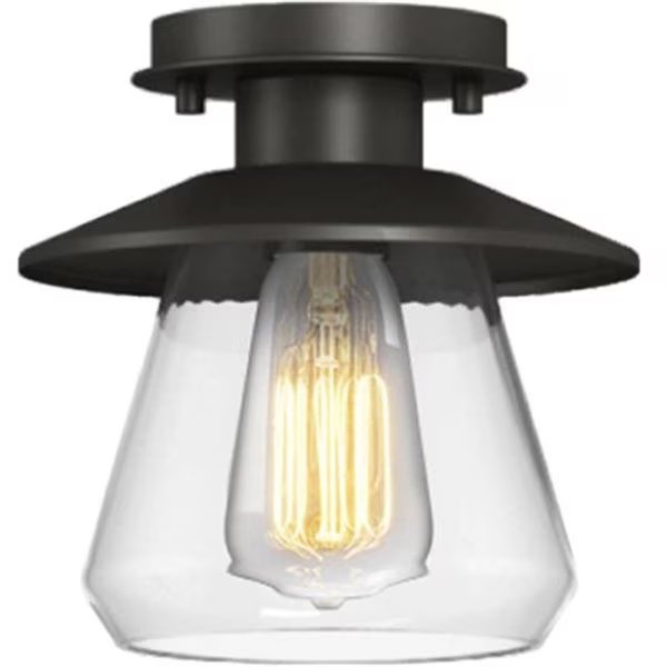64846 1 Light Semi-Flush Mount Bronze Pendant Light Fixture, Or, Mfr#: OR29583