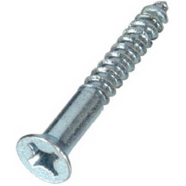 Hillman Fasteners 40159 No. 12 x 2 in. Phillips; Flat Head; Zinc Wood Screw; Pack - 100, Hillman, Mfr#: 557876