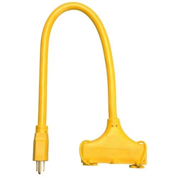04112ME 2 ft. Yellow 3 Outlet Extension Cord, Virtual, Mfr#: VI595703