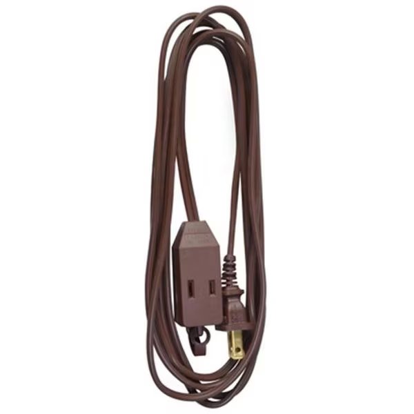09402ME 9 ft. Brown Polarized Cube Tap Extension Cord, Virtual, Mfr#: VI595704