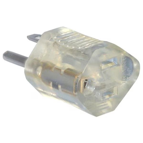 Master Electrician 09907ME 15A Clear Lighted End Grounding Adapter, Master Electronics, Mfr#: 834687