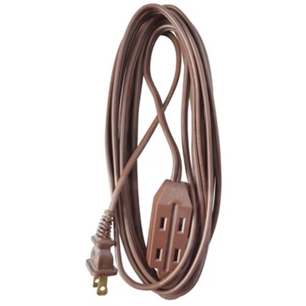 09404ME 15 ft. Brown Polarized Cube Tap Extension Cord, Virtual, Mfr#: VI595706