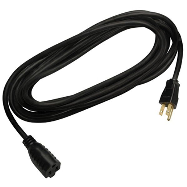 02306ME 15 ft. Black Round Vinyl Extension Cord, Virtual, Mfr#: VI595707
