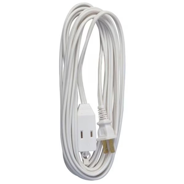 Master Electrician 09415ME 16-2 White Extension Cord - 20 ft., Master Electronics, Mfr#: 560794