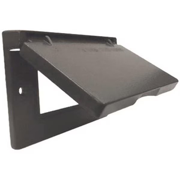 Hubbell Electrical 1C-GH-BR Horizontal Ground Fault Interrupter Single Gang Flip Cover; Bronze, Hubbell, Mfr#: 495937