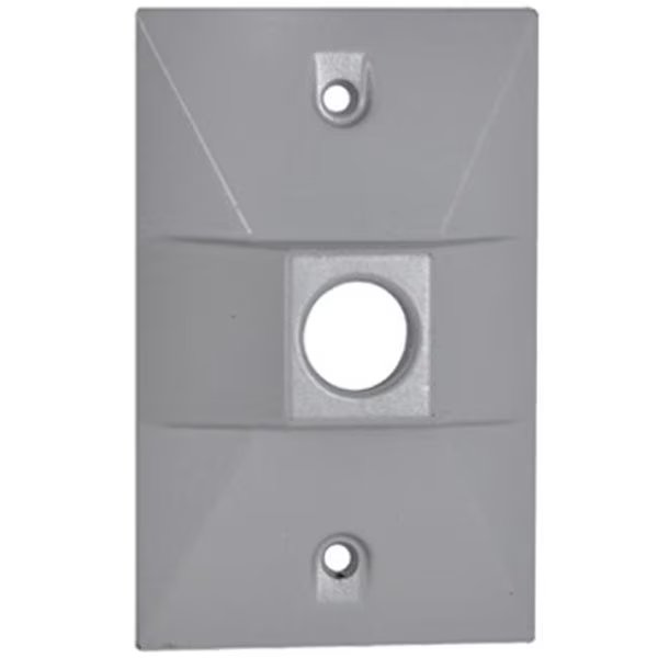 Hubbell Electrical RE-1 Rectangular Lampholder Cover; Gray, Hubbell, Mfr#: 357445