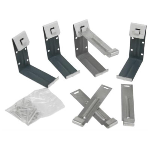 19020 4 Pack Gutter Fascia Bracket With Nails; White Galvanized Steel - 4 in, 4PK, Swivel Pro Series, Mfr#: SW878658