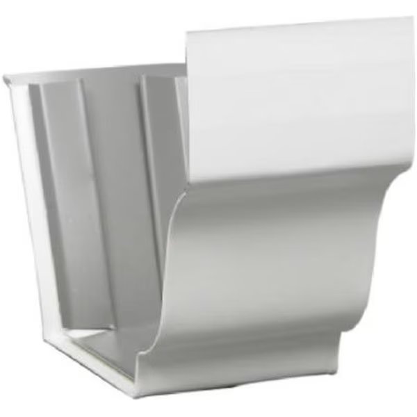 Amerimax Home Products 19209 4 in. White Galvanized Steel Gutter Slip Joint Connector, Amerimax Home Products, Mfr#: 514000