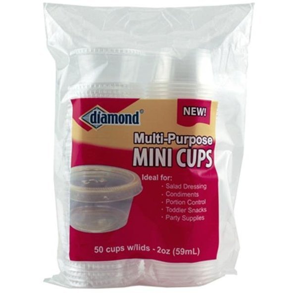 Diamond 41426-80001 2 oz. Mini Plastic Cups; 50 Count, Diamond, Mfr#: 197713