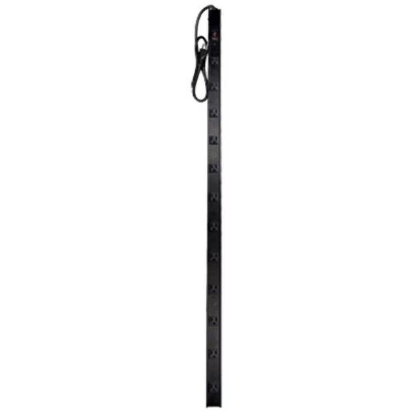PS-122-4-R3 Black 12 Outlet Metal Power Stick, Virtual, Mfr#: VI135694