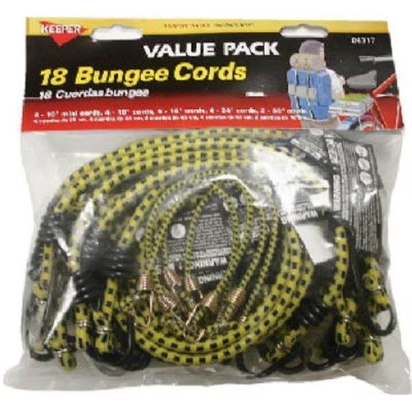 Keeper 06317 Bungee Cord; 18 Piece, Keeper, Mfr#: 569634