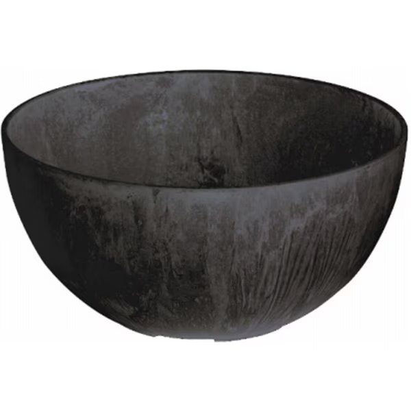 31128 12 in. Napa Bowl Planter, Black, Grandoldgarden, Mfr#: GR2061717
