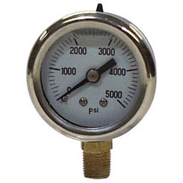 Apache 99019120 2.5 in. Stainless Steel; Glycerin Pressure Gauge, Apache, Mfr#: 157532