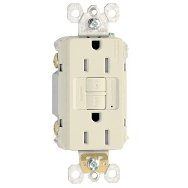 1597TRLACC4 Self Testing GFCI Receptacle; 15A; Light Almond, Nextgen, Mfr#: NE586428