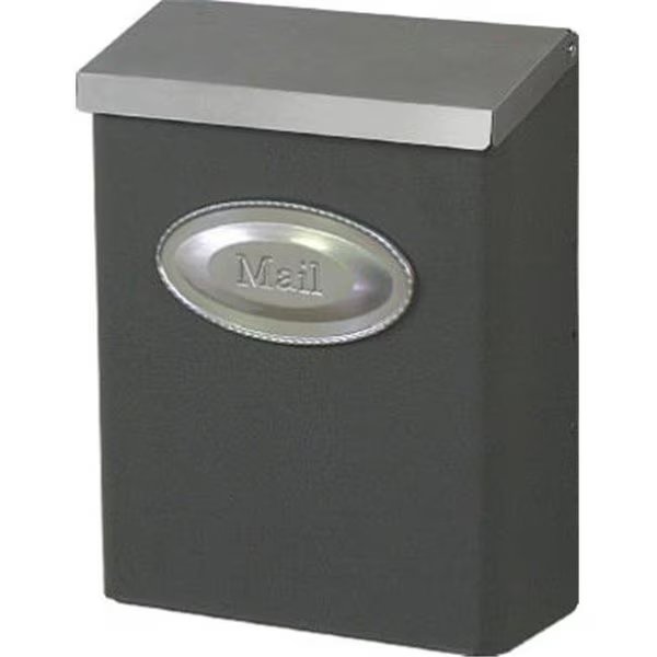 DVKPBZ00 Bronze With Nickel Lid Locking Vertical Wall Mount Mailbox - Extra Large, Bbq Innovations, Mfr#: BB29927