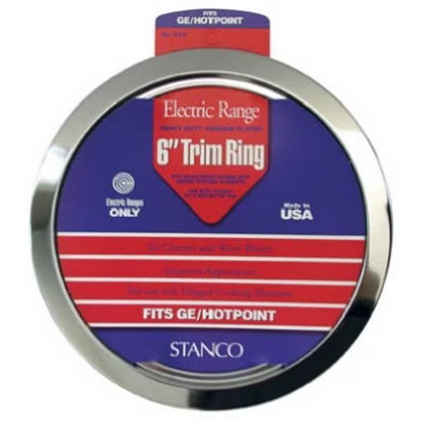 Stanco Metal Prod GT-6 Chrome Trim Ring - 6 in., Stanco Metal Prod, Mfr#: 607424