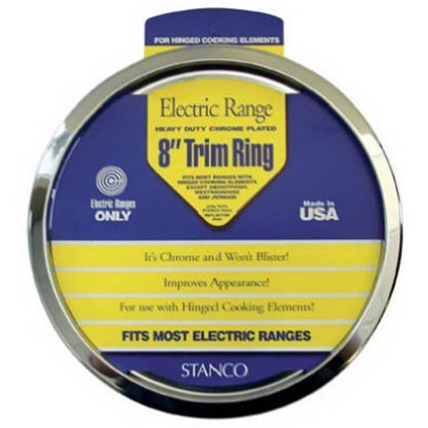 Stanco Metal Prod UKT-8 Universal Chrome Plated Trim Ring - 8 in., Stanco Metal Prod, Mfr#: 365049