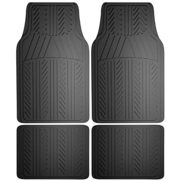 Unique Accessories 78911 Rubber Floor Mat; Black - 4 Piece, Unique Accessories, Mfr#: 202398