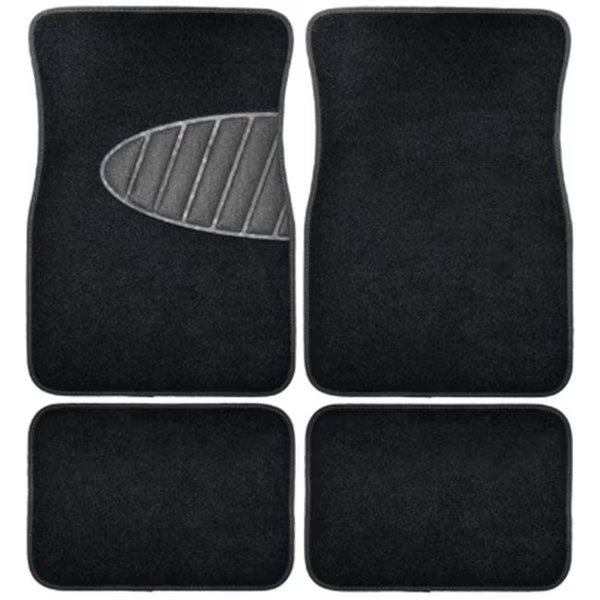 Unique Accessories 78914 Carpet Floor Mat; Black - 4 Piece, Unique Accessories, Mfr#: 202401