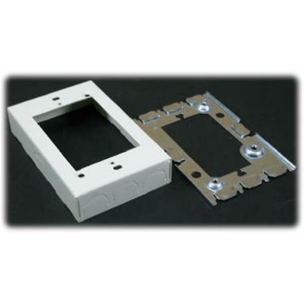 B-5 Ivory Metal Outlet Extension Box, Wiremold, Mfr#: 521690