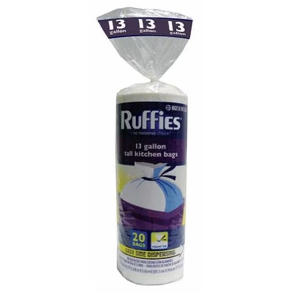 Berry Plastics 929602 13 Gallon; 20 Count Kitchen Trash Bag With WingTie; Pack of 12, Berry Plastics, Mfr#: 144874