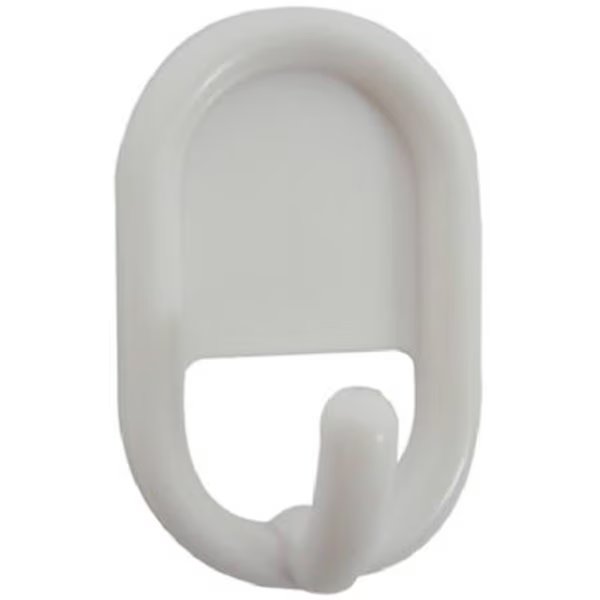 14201 0.68 x 0.77 in. White ABS Plastic Adhesive Hook - 2 Pack, 6PK, Auric, Mfr#: AU589678