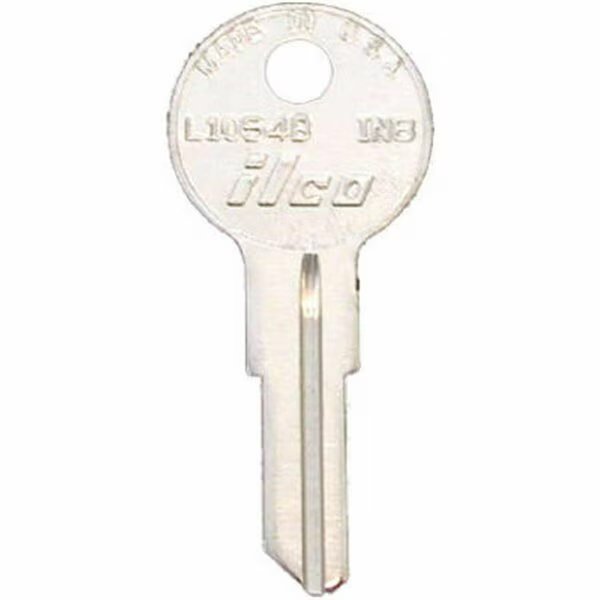 IN8-L1054B 0.9 x 0.1 in. Ilco Key Blank For Ilco Lockset, 10PK, Kaba, Mfr#: 182659