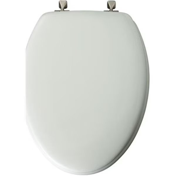 144BN 000 White Elongated Wood Toilet Seat, Chesterfield Leather, Mfr#: CH30143