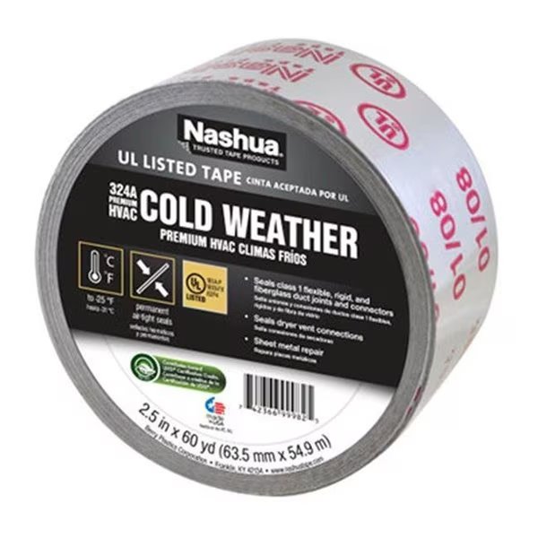 Berry Plastics 1207794 Premium HVAC Cold Weather Foil Tape Silver Foil Tape; 2.5 in. x 60 Yd, Berry Plastics, Mfr#: 552515