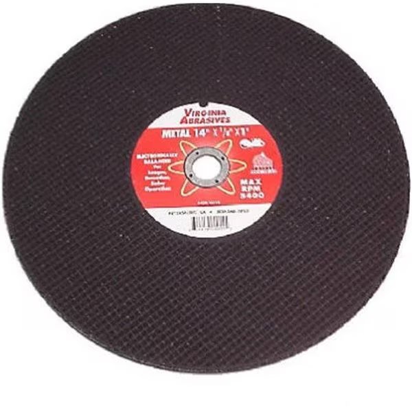 Virginia Abrasives 424-16114 14 x 0.2 in. General Purpose Metal & Steel Bonded Cut Off Wheel; Pack of 10, Virginia Abrasives, Mfr#: 755626