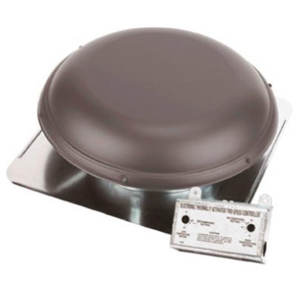 Air Vent 53831 Roof Mounted Metal Dome Power Attic Ventilator - Brown, Air-Vent, Mfr#: 148265