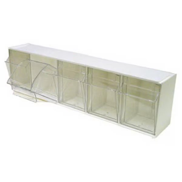 20503B 5 Unit, 24 x 6.50 x 5.25 in. White Tilt Bin, Templeton, Mfr#: TE2671386