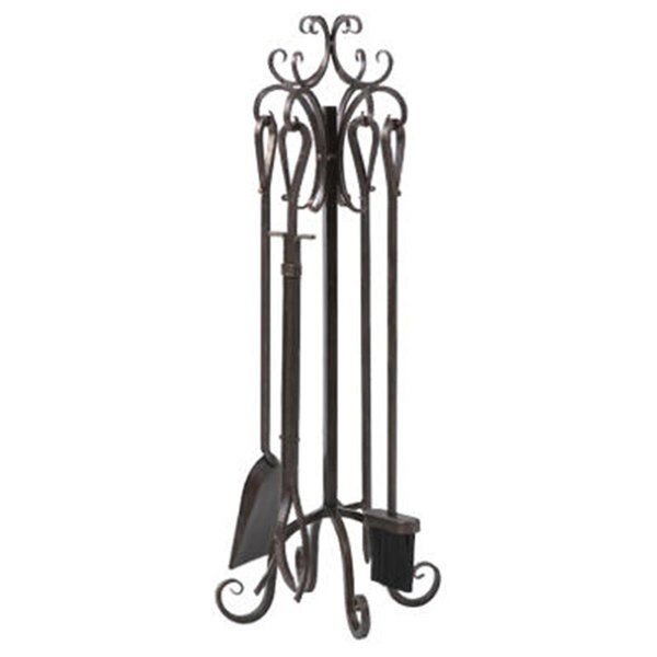 15916 Scroll Top Fireplace Tool Set, 5 Piece, Dare2Decor, Mfr#: DA2671655