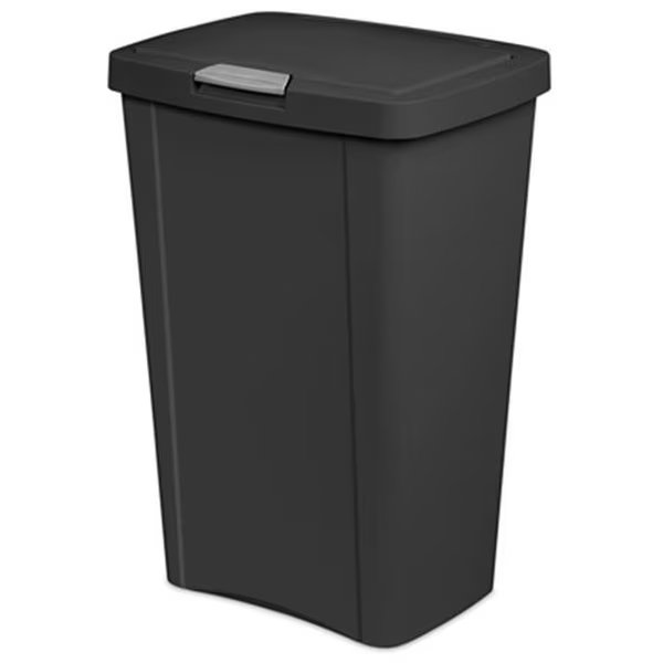 Sterilite 10459004 13GAL 49 ltr. Touch Top Wastebasket Can  Black, Sterilite Corporation, Mfr#: 204232