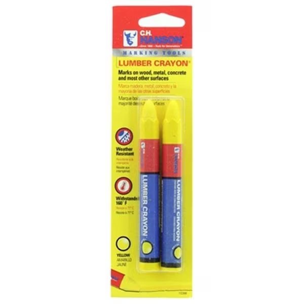 Franklin Sports 211284 Yellow Lumber Crayon; Pack of 2, Franklin Sports, Mfr#: 211284